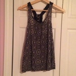 Lace back tank
